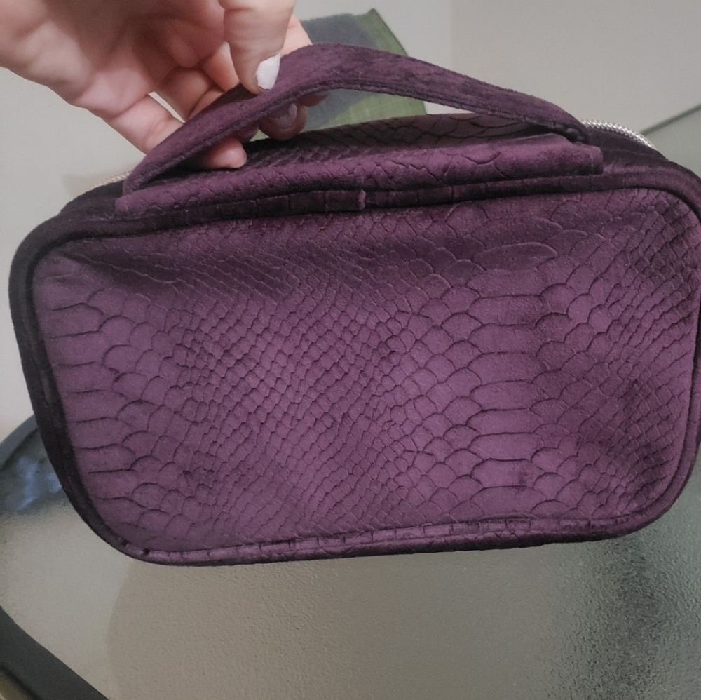 Purple / Plum Textured Women's Cosmetic Bag